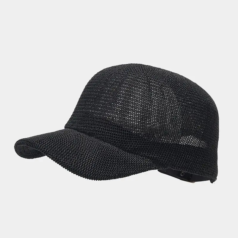 Paper Grass Breathable Baseball Hat Women's Solid Adjustable Sunshade and Sunscreen Duck Tongue Hat