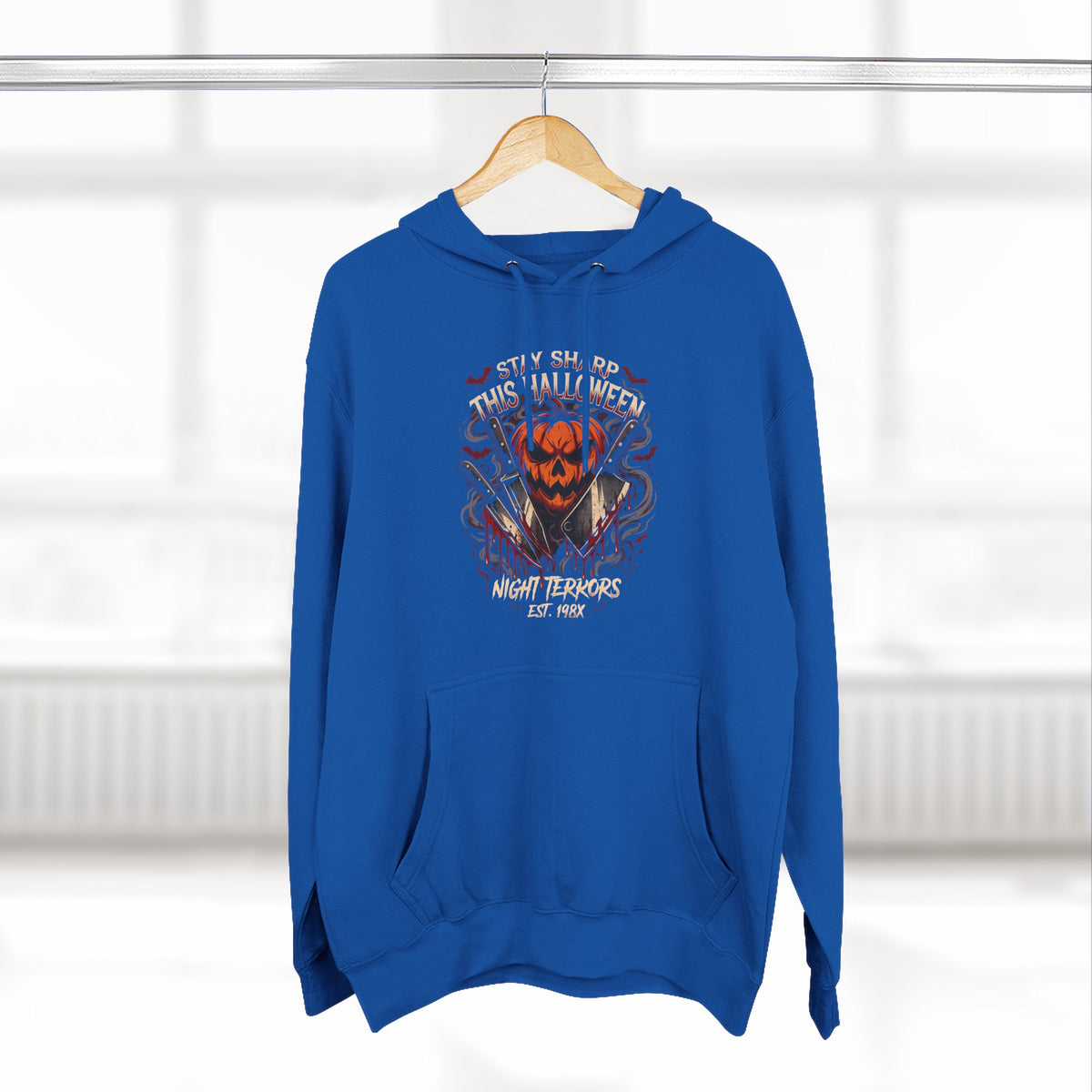 Halloween Pumpkin Skull Hoodie — Spooky Jack-o'-Lantern Fleece Sweatshirt