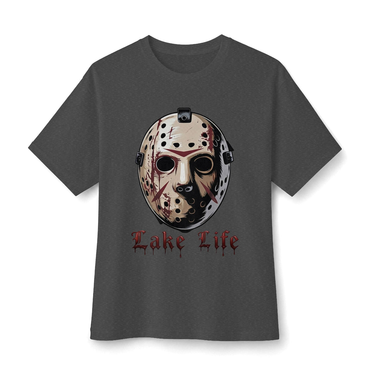 Horror Lake Life Tee — Mask Graphic T-Shirt for Halloween Fans