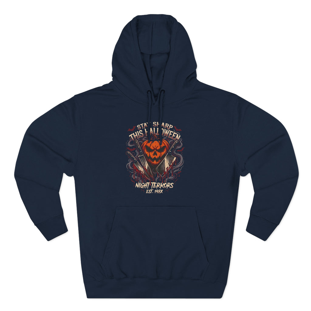 Halloween Pumpkin Skull Hoodie — Spooky Jack-o'-Lantern Fleece Sweatshirt