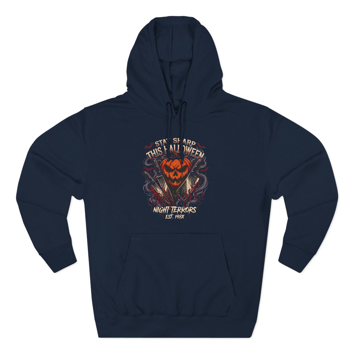 Halloween Pumpkin Skull Hoodie — Spooky Jack-o'-Lantern Fleece Sweatshirt