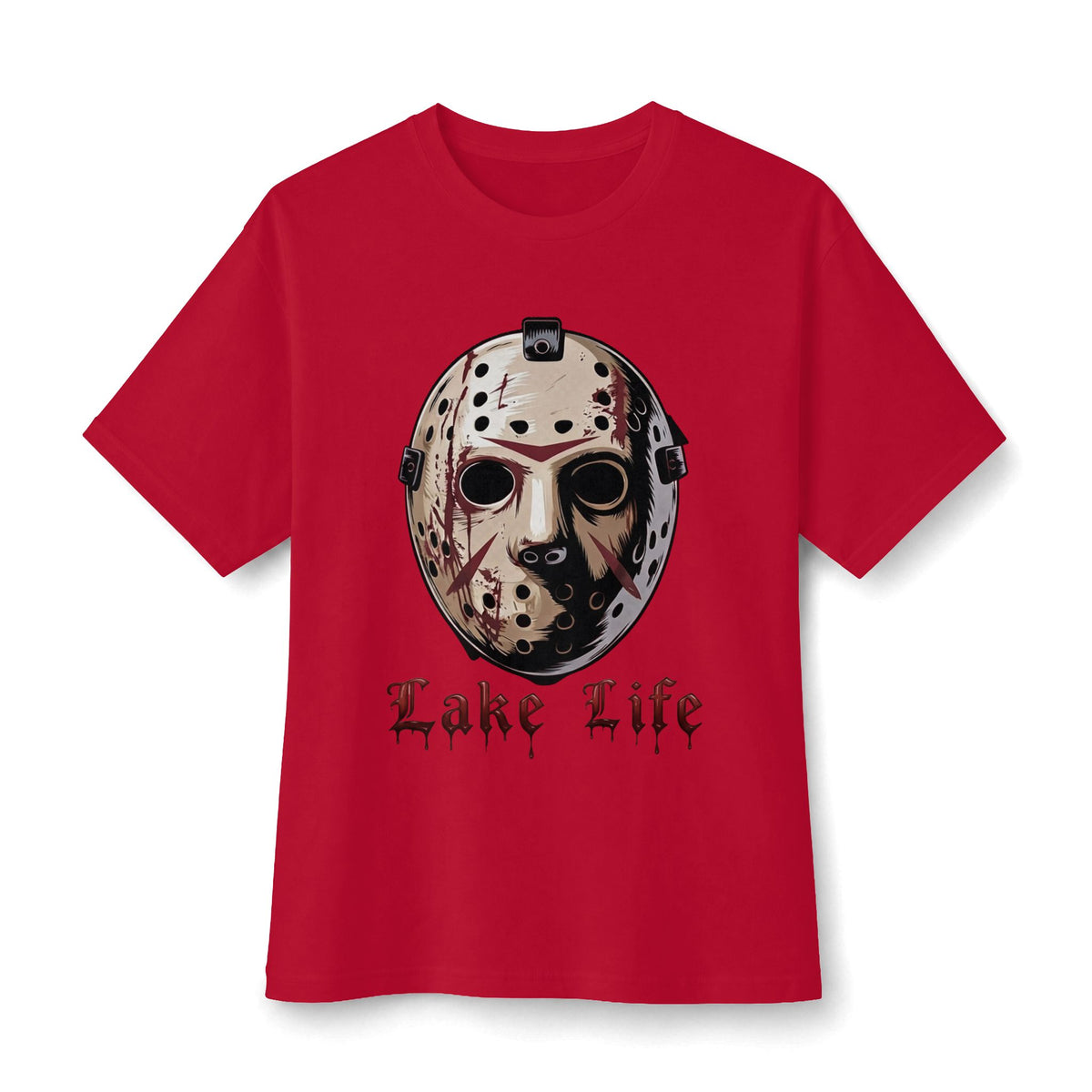 Horror Lake Life Tee — Mask Graphic T-Shirt for Halloween Fans