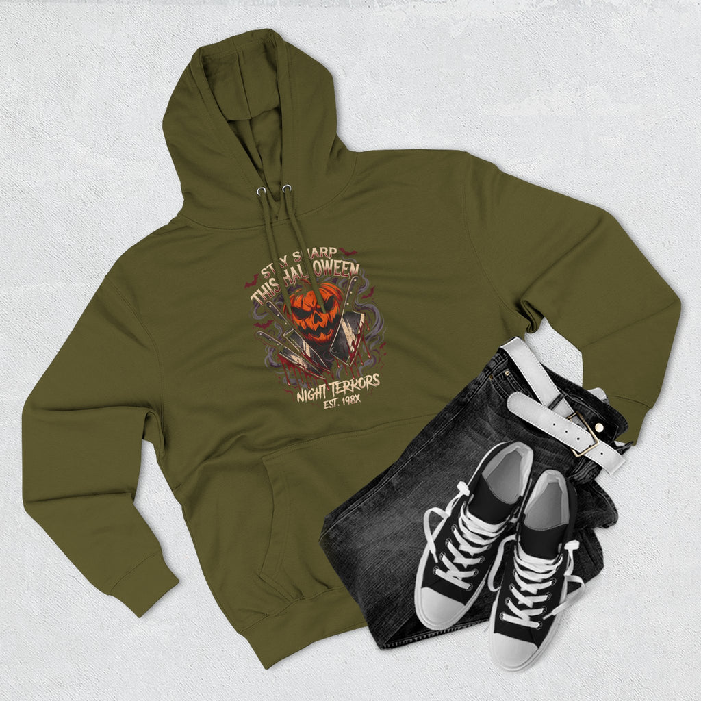 Halloween Pumpkin Skull Hoodie — Spooky Jack-o'-Lantern Fleece Sweatshirt