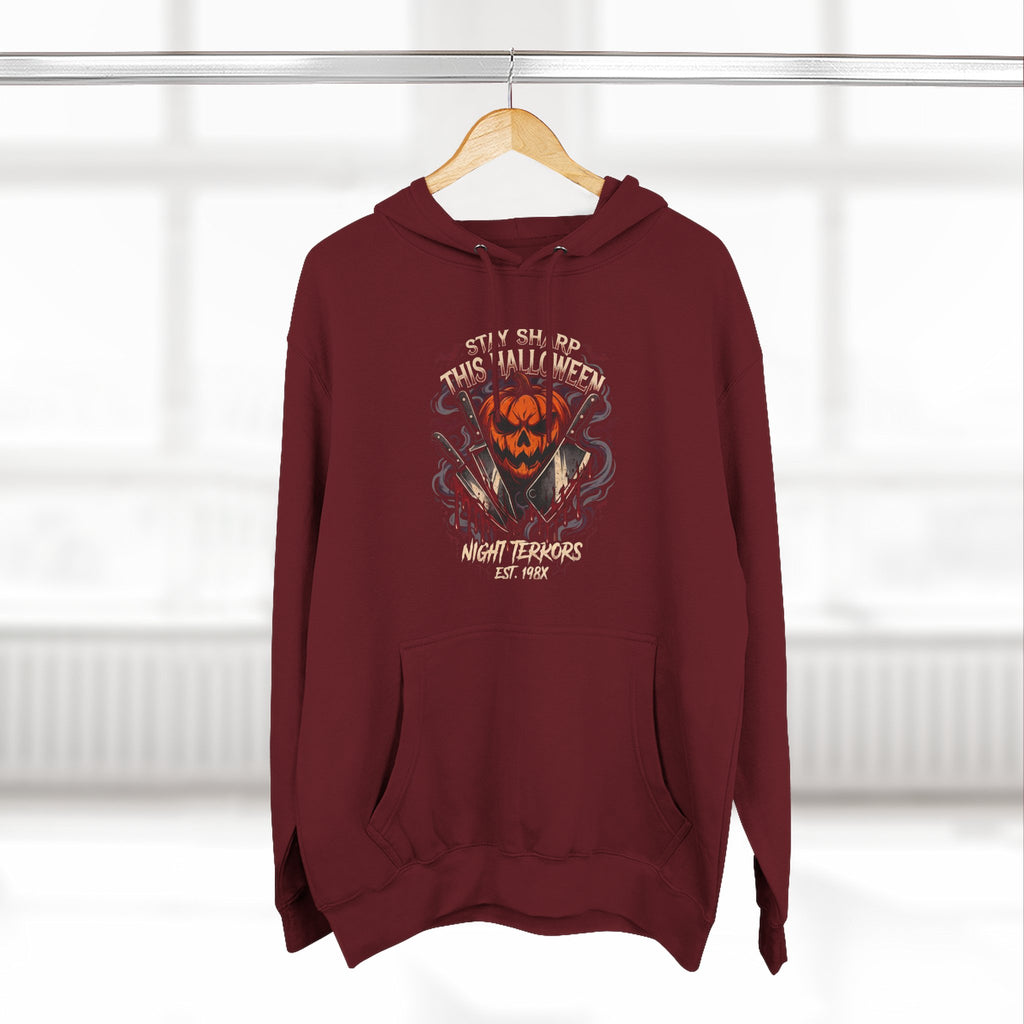 Halloween Pumpkin Skull Hoodie — Spooky Jack-o'-Lantern Fleece Sweatshirt