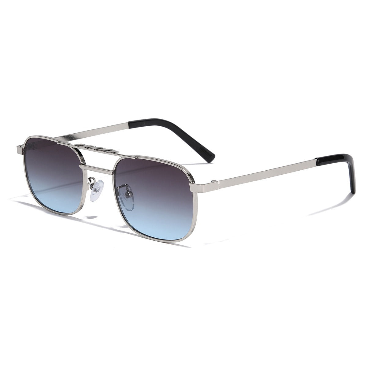 Small frame men's sunglasses, high-end metal double bridge women's casual sunglasses, UV protection