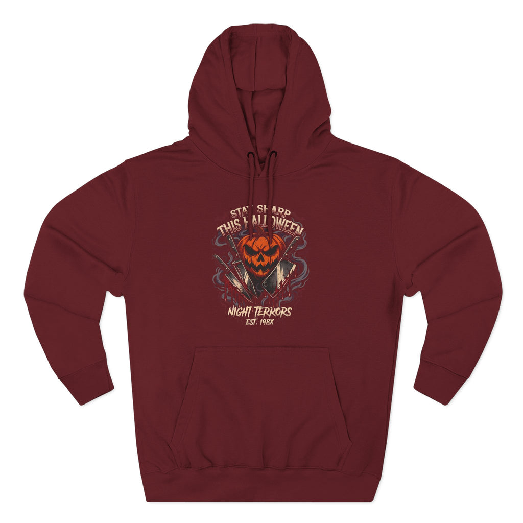 Halloween Pumpkin Skull Hoodie — Spooky Jack-o'-Lantern Fleece Sweatshirt