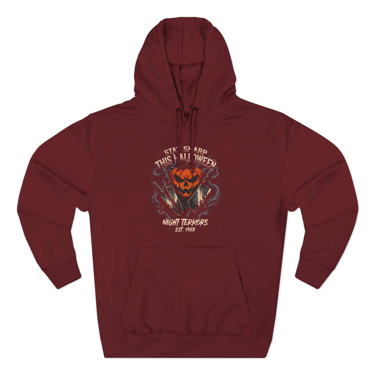 Halloween Pumpkin Skull Hoodie — Spooky Jack-o'-Lantern Fleece Sweatshirt