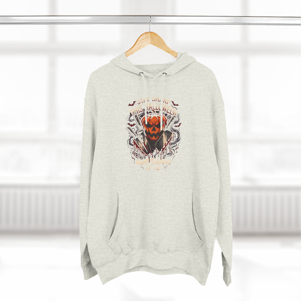 Halloween Pumpkin Skull Hoodie — Spooky Jack-o'-Lantern Fleece Sweatshirt