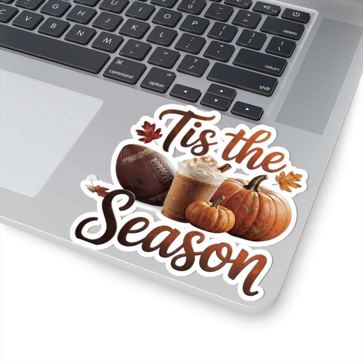 'Tis the Season Fall Sticker — Pumpkin, Football & Latte Kiss-Cut Sticker