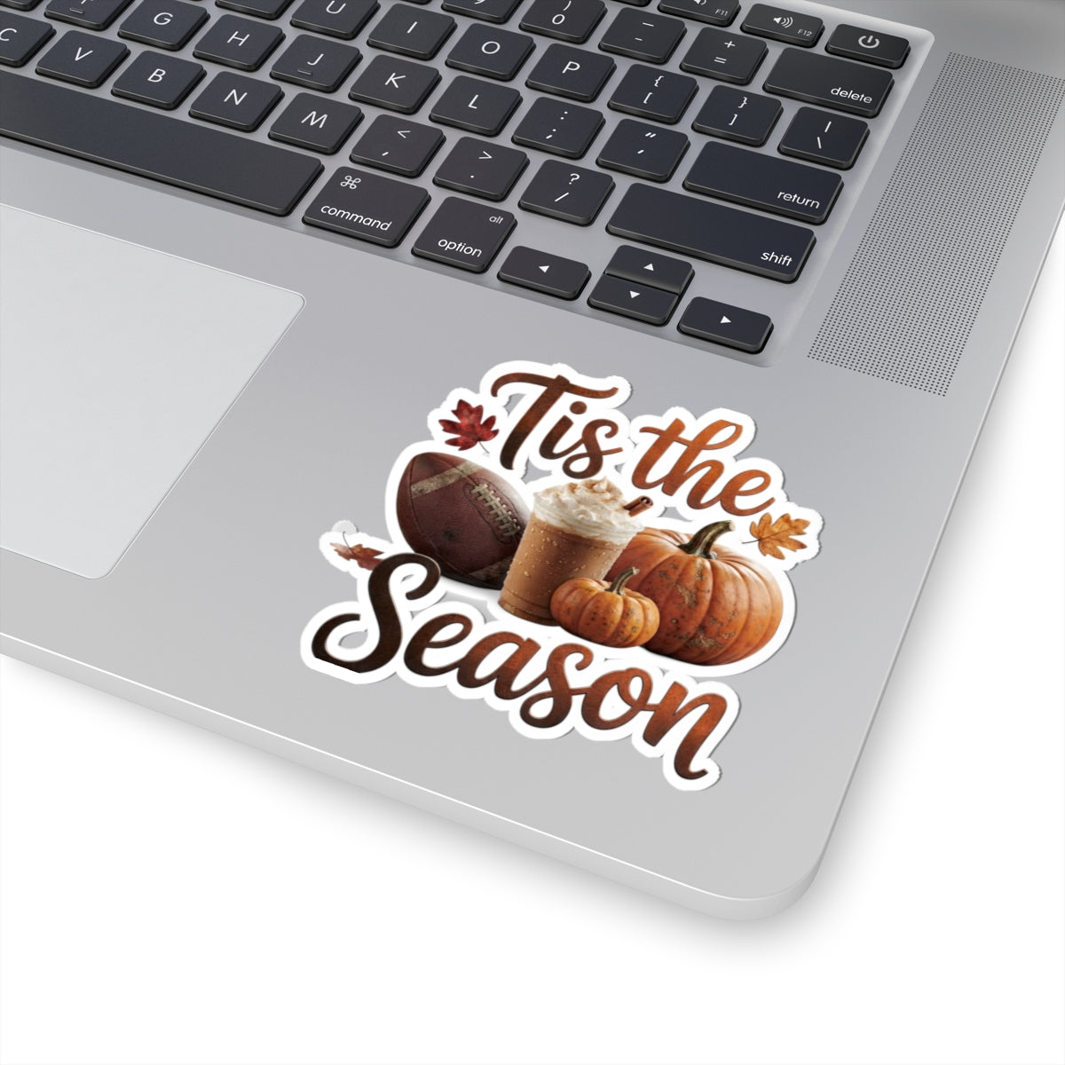 'Tis the Season Fall Sticker — Pumpkin, Football & Latte Kiss-Cut Sticker