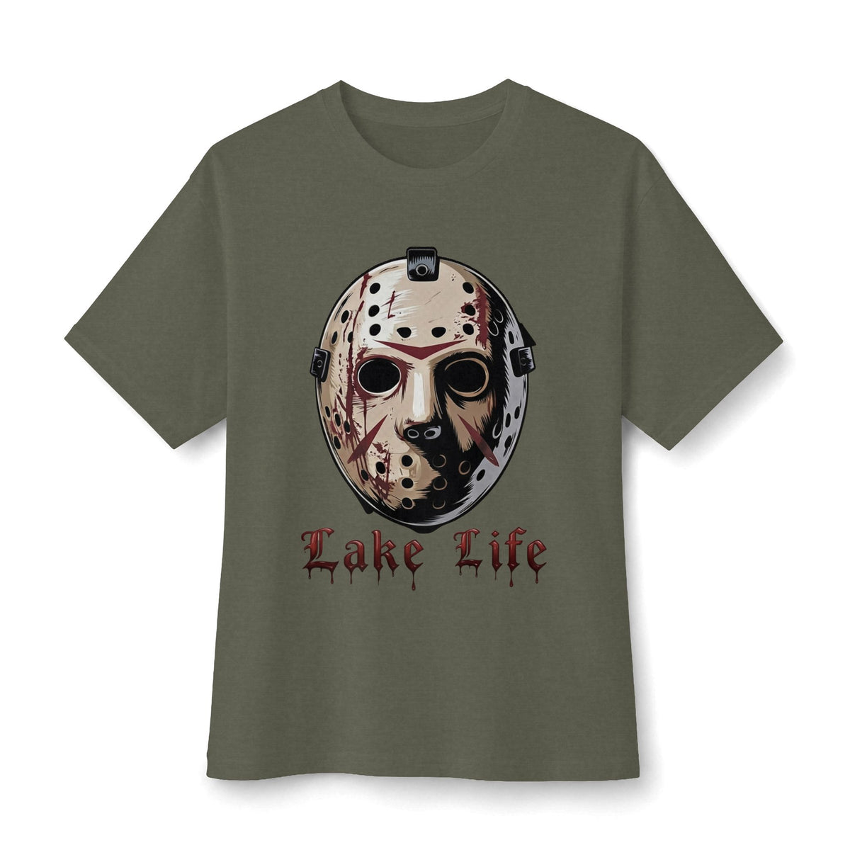 Horror Lake Life Tee — Mask Graphic T-Shirt for Halloween Fans