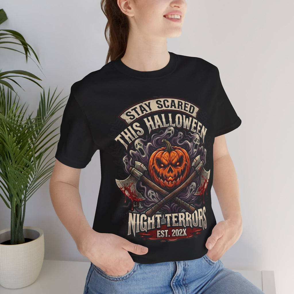 Halloween Night Terrors T-Shirt — "Stay Scared This Halloween" Jack-O'-Lantern Tee