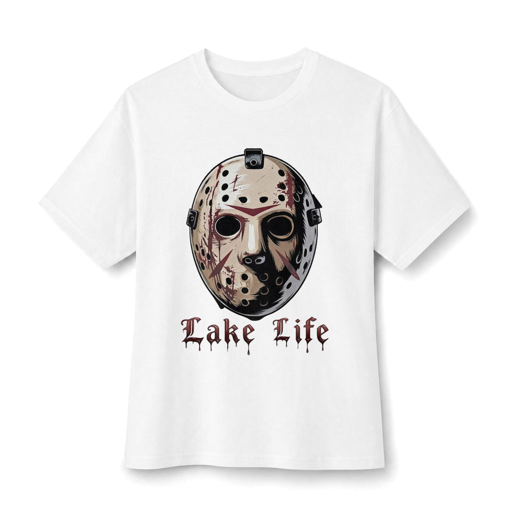 Horror Lake Life Tee — Mask Graphic T-Shirt for Halloween Fans