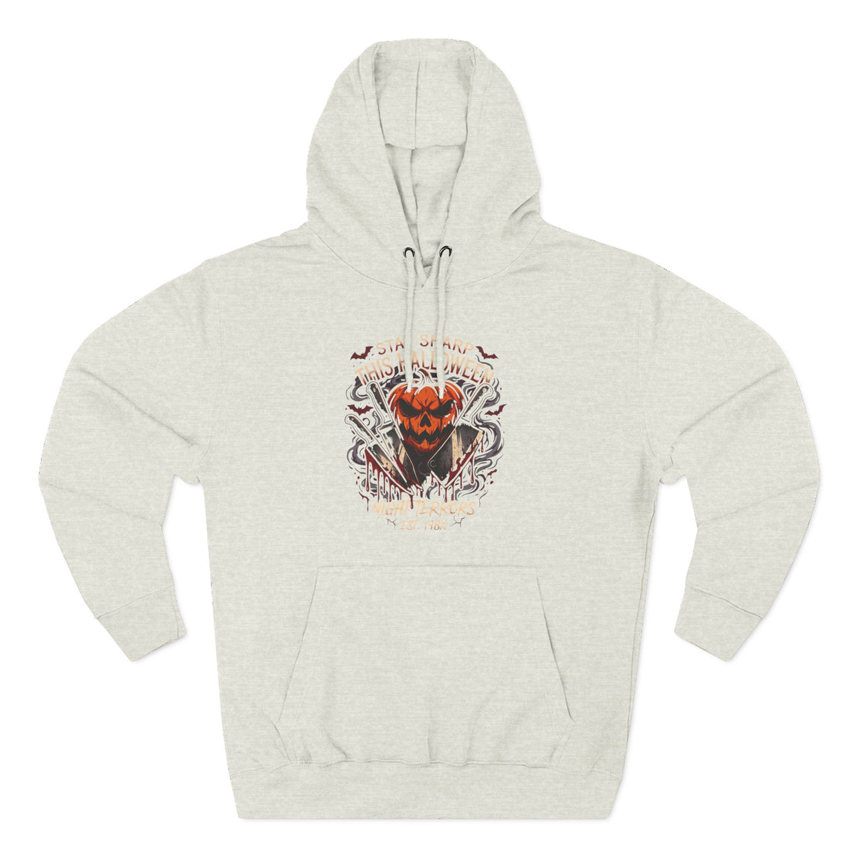 Halloween Pumpkin Skull Hoodie — Spooky Jack-o'-Lantern Fleece Sweatshirt
