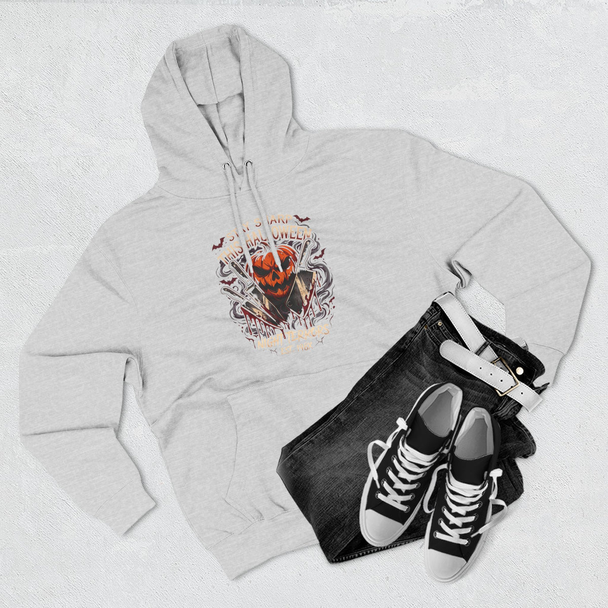 Halloween Pumpkin Skull Hoodie — Spooky Jack-o'-Lantern Fleece Sweatshirt