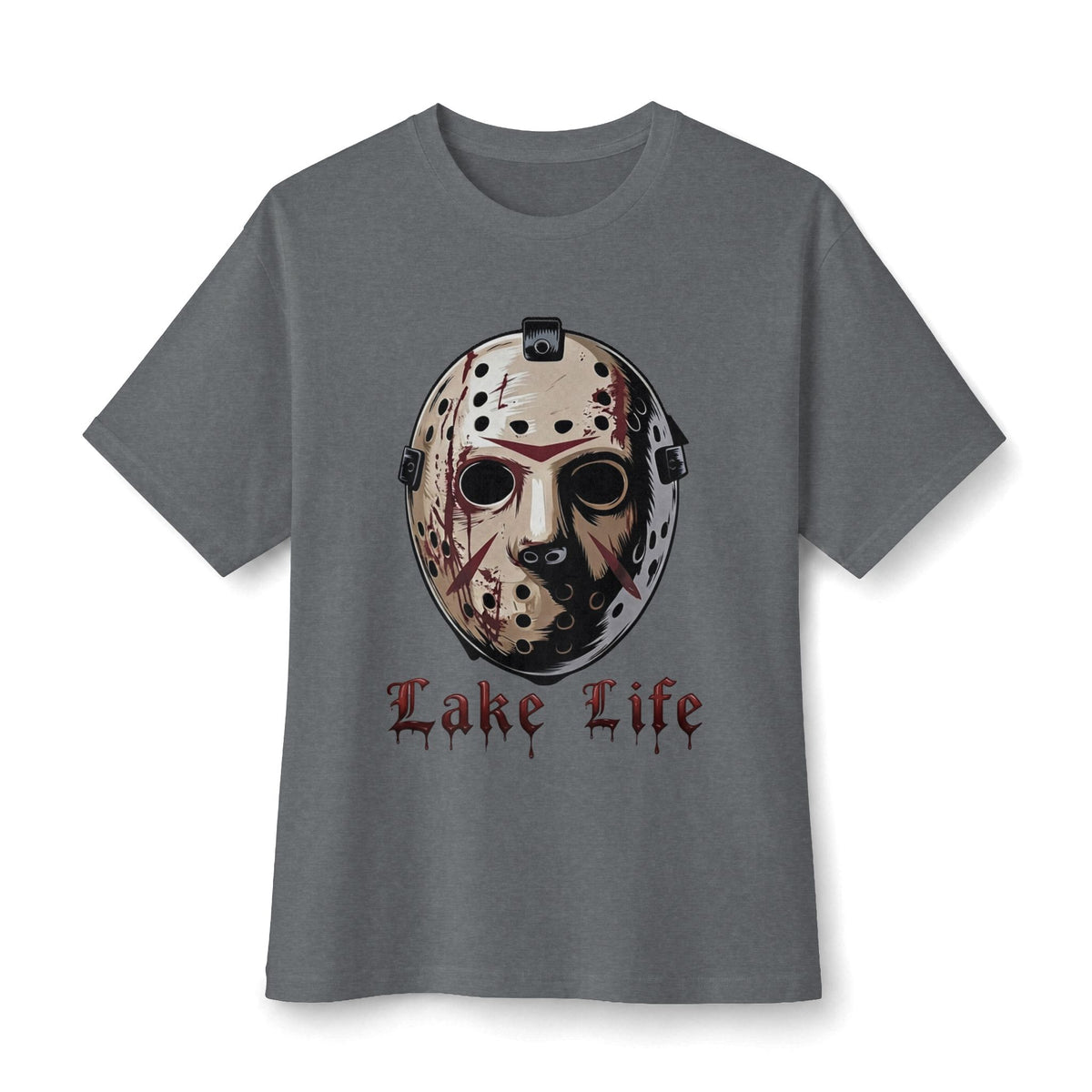 Horror Lake Life Tee — Mask Graphic T-Shirt for Halloween Fans