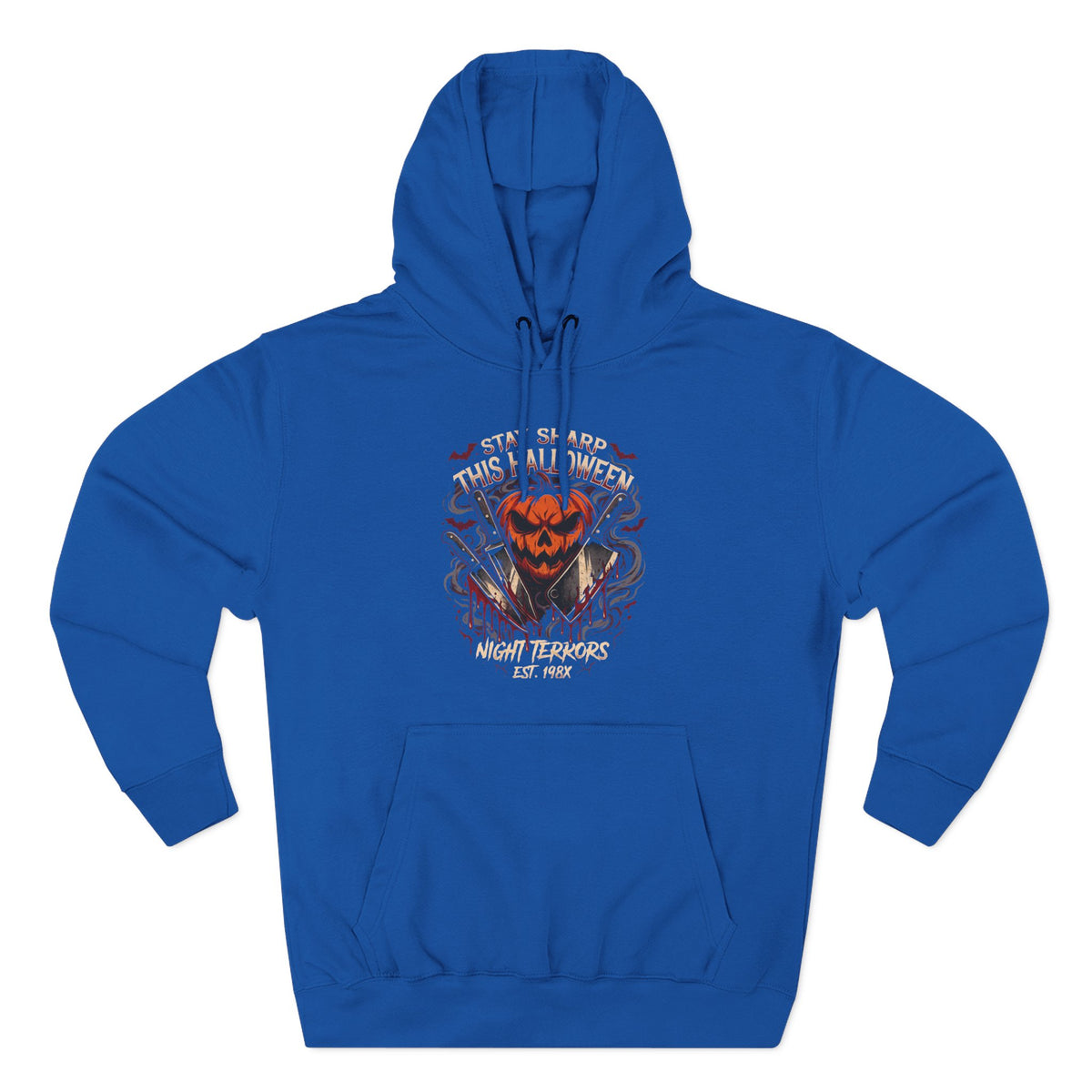 Halloween Pumpkin Skull Hoodie — Spooky Jack-o'-Lantern Fleece Sweatshirt