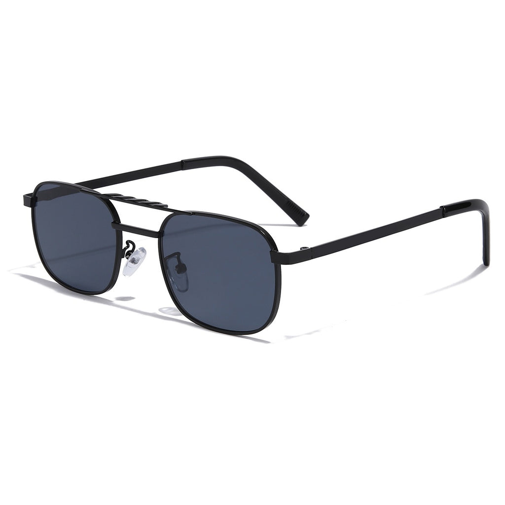 Small frame men's sunglasses, high-end metal double bridge women's casual sunglasses, UV protection