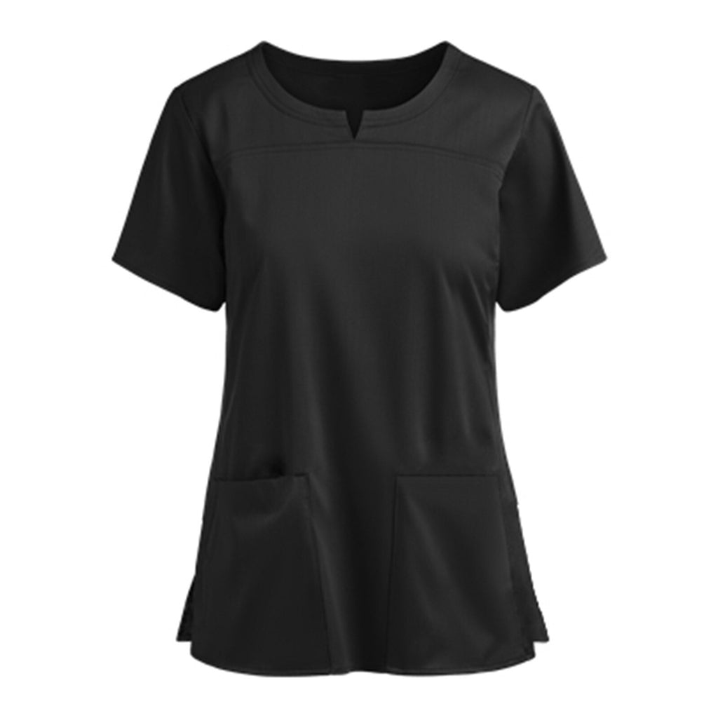 Women Nursing Scrubs Blouse Casual Short Sleeve Scrubs Working Uniforms Nurse Solid Color Top Tshirt V-neck Pocket Women Clothes