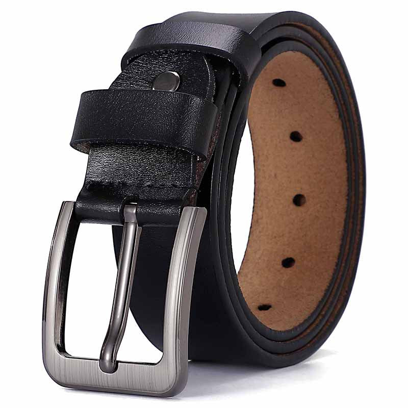 Men's needle buckle belt retro pants belt pure cowhide leather belt