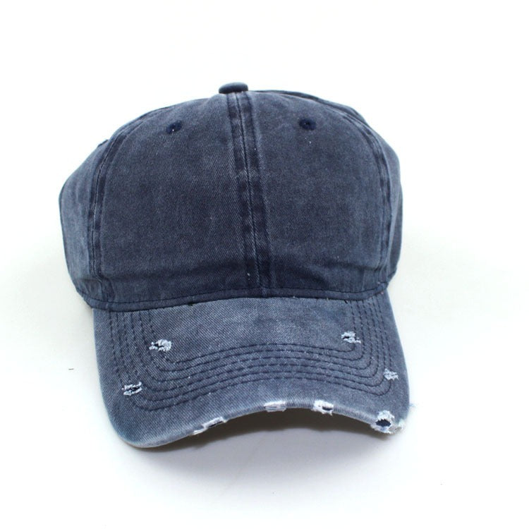 Autumn and winter distressed personalized soft-top cap Harajuku retro hat