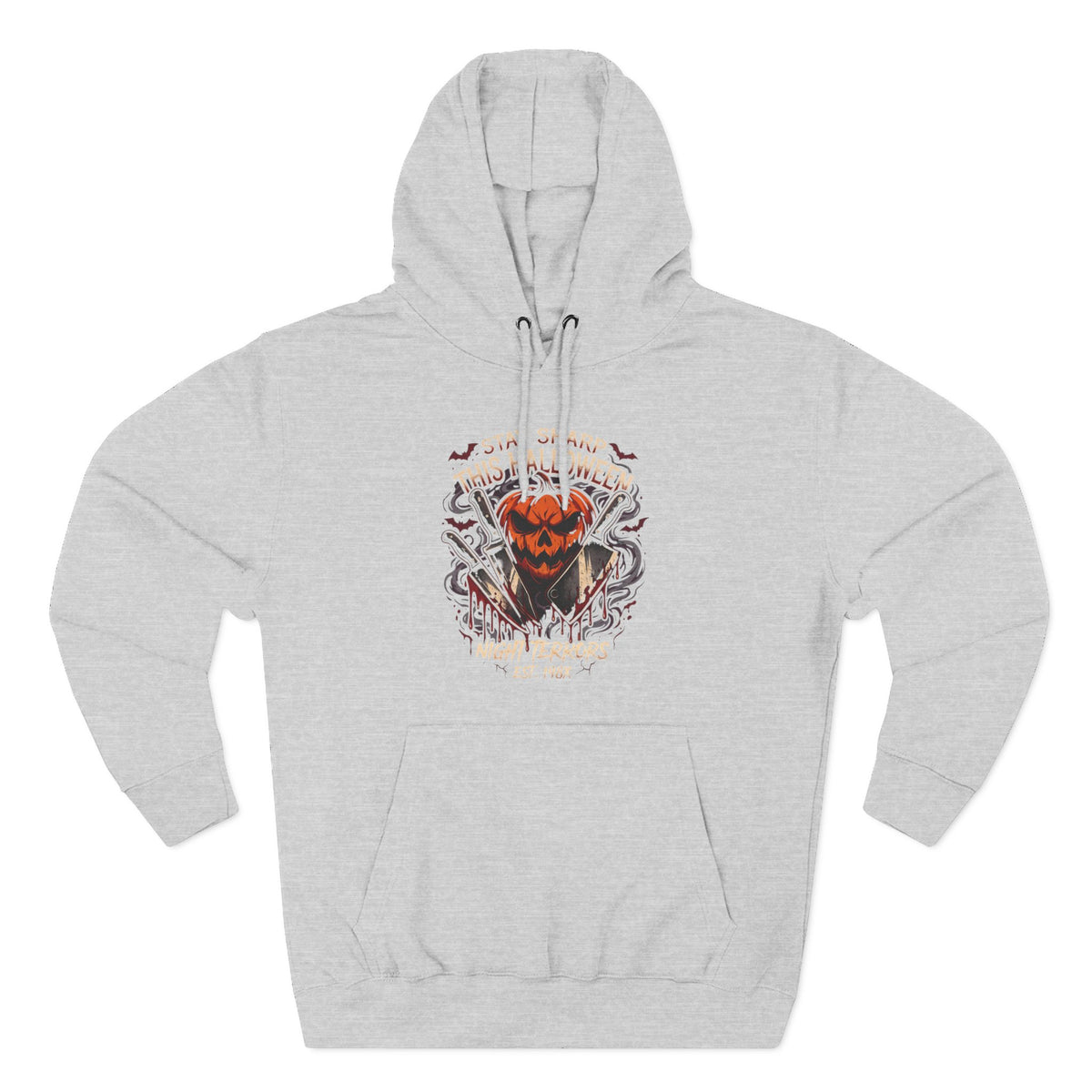 Halloween Pumpkin Skull Hoodie — Spooky Jack-o'-Lantern Fleece Sweatshirt