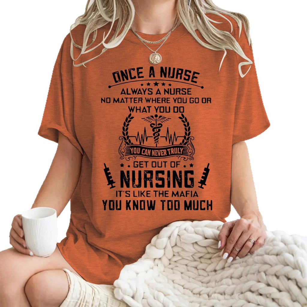 T-shirt inspirational quotes and medical symbol printed round neck