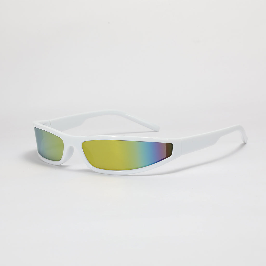Narrow frame sunglasses for men personality trend futuristic style colorful sunglasses for women