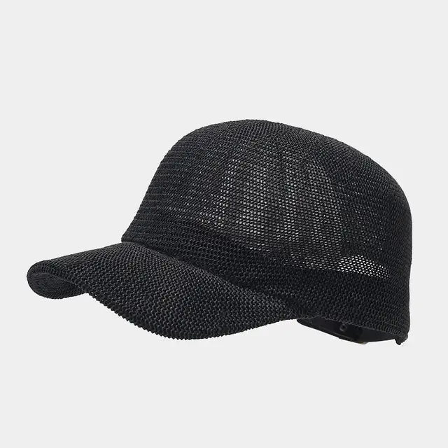 Paper Grass Breathable Baseball Hat Women's Solid Adjustable Sunshade and Sunscreen Duck Tongue Hat
