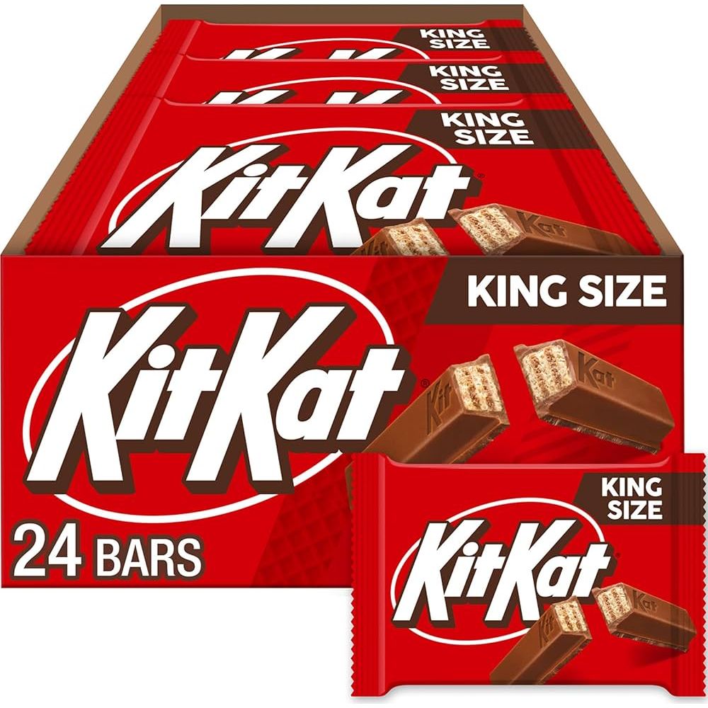 KIT KAKIT KAT Milk Chocolate Wafer King Size, Candy Bars, 3 oz (24 Count)T 24X3OZ KING SIZE