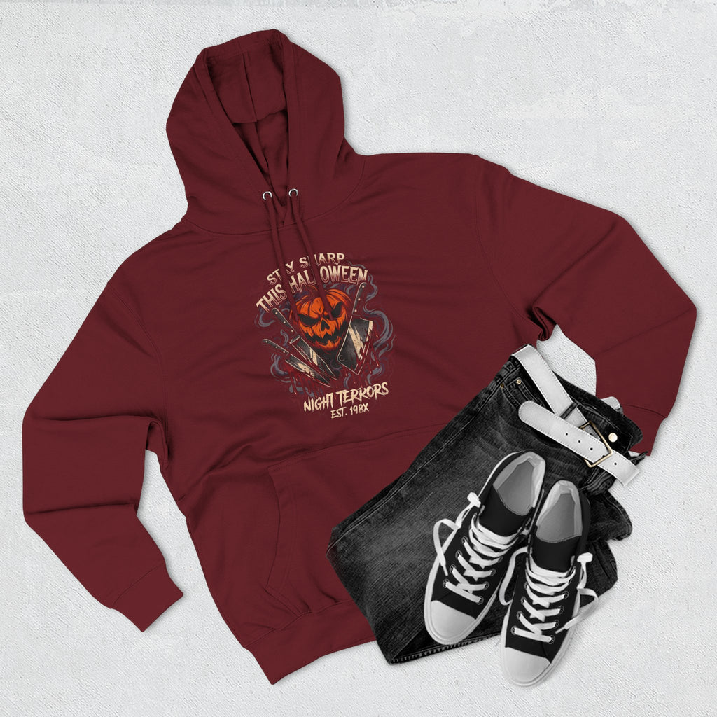 Halloween Pumpkin Skull Hoodie — Spooky Jack-o'-Lantern Fleece Sweatshirt