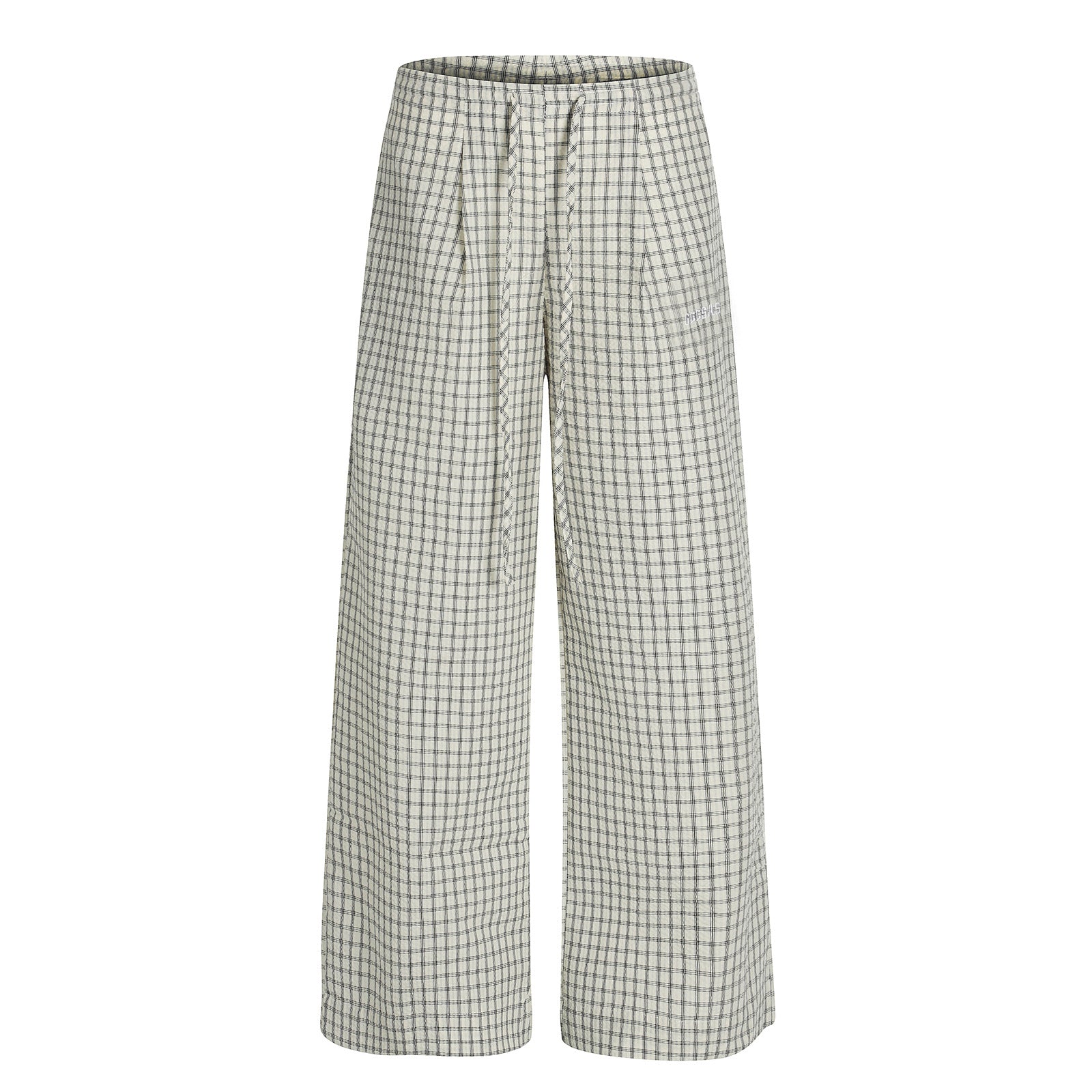 Checkered pants wide leg pants loose pants