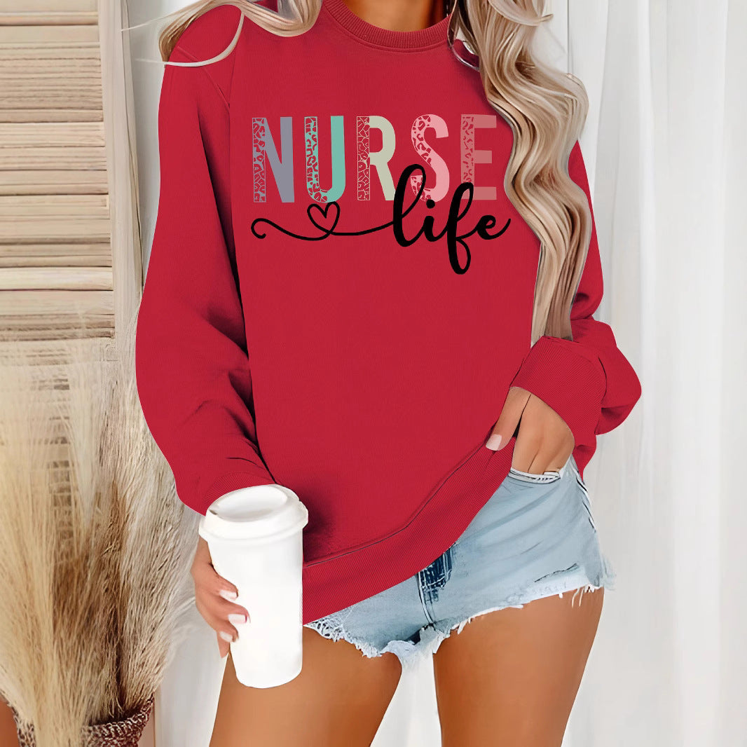 Nurse print on hoodie