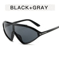 Retro large frame T-shaped sunglasses women's triangular face mask sunglasses fashionable one-piece
