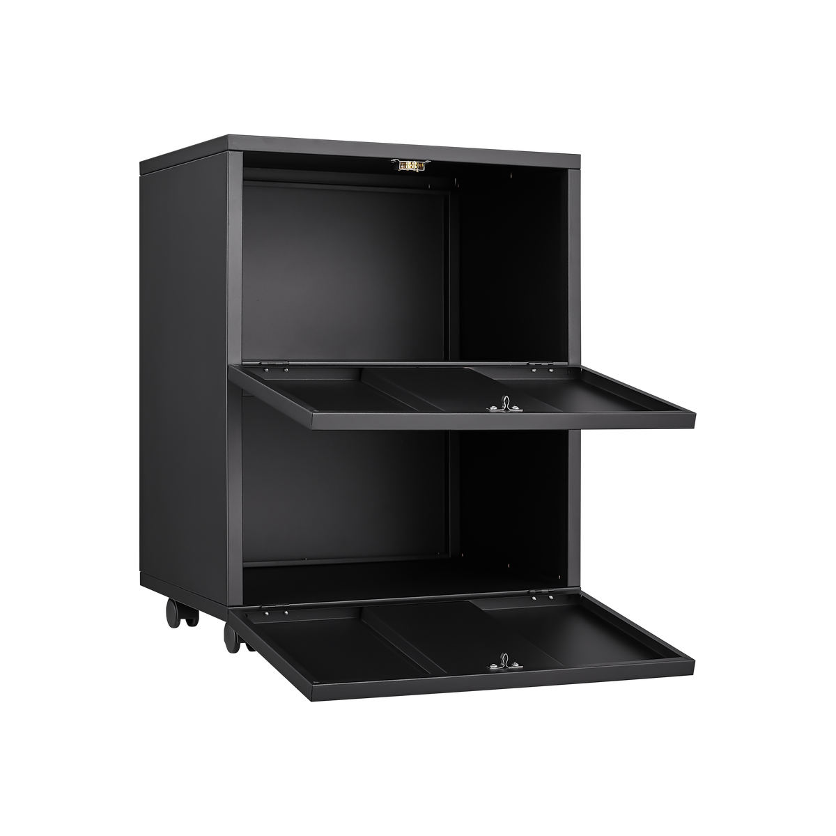 Office furniture Copier Cabinet black 2 door steel copier stand mobile pedestal file Printer Stand