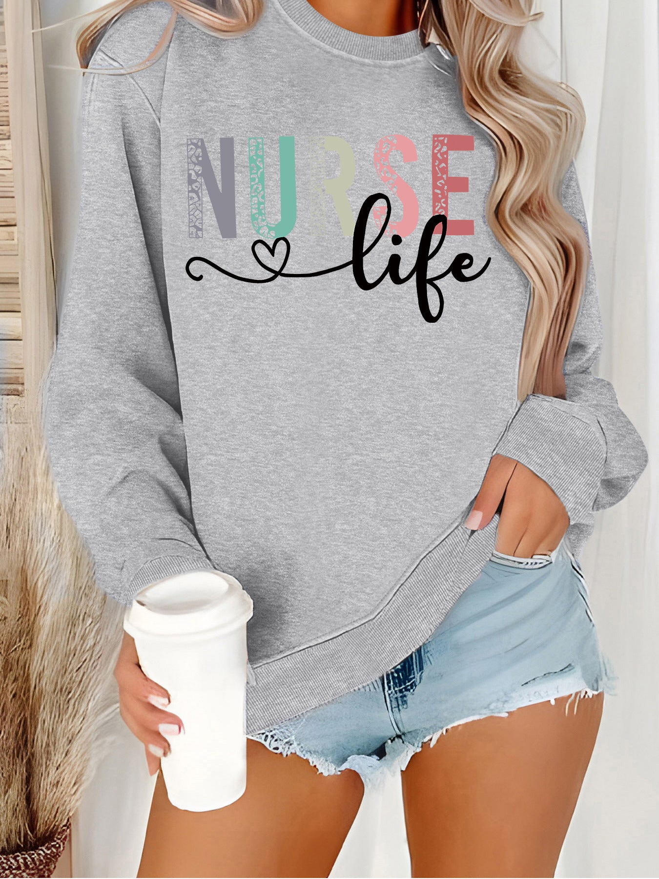 Nurse print on hoodie