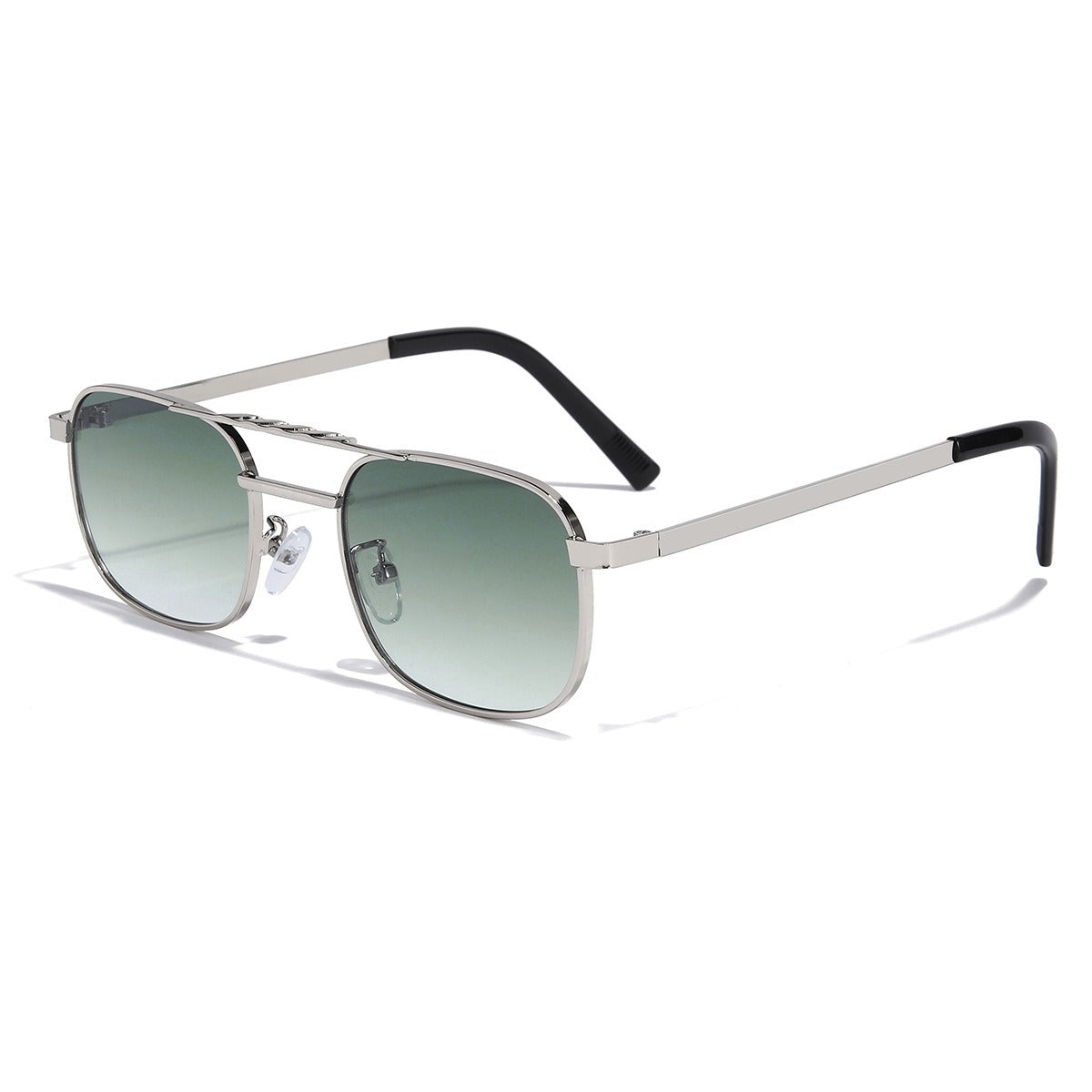 Small frame men's sunglasses, high-end metal double bridge women's casual sunglasses, UV protection