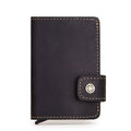 Leather Automatic Pop Up Credit Card Case Business Card Case Metal Aluminum Card Holder RFID Card Holder