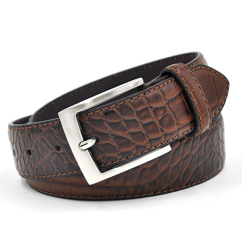 Men's Pu leather pin buckle belt cross-border new European and American fashion casual belt