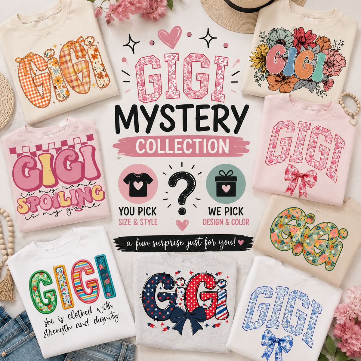 GIGI Mystery Graphic Collection | Choose Your Size & Style