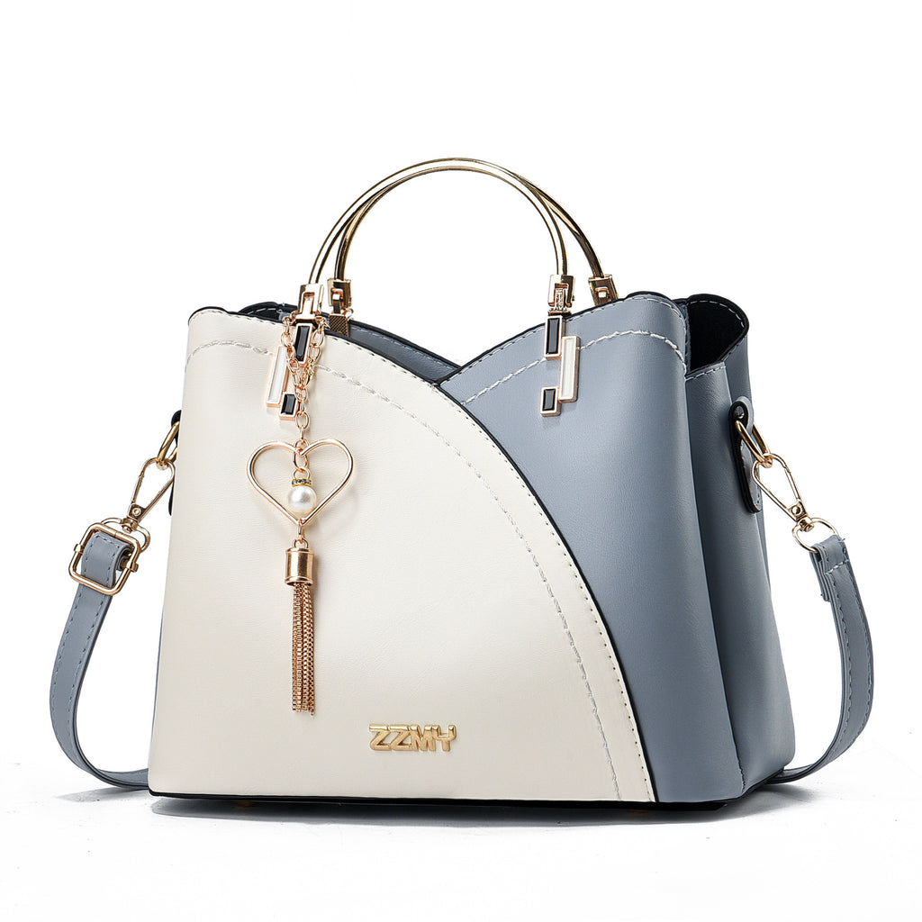 Trendy Handbag Korean Style Color Block Large Capacity Women's Bag Fashion Shoulder Crossbody Bag Wholesale Cross-border Bucket Bag