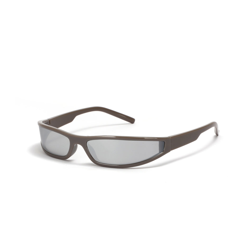 Narrow frame sunglasses for men personality trend futuristic style colorful sunglasses for women