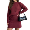 Knitted Set Vintage Style Elegant Short Skirt Two-Piece Women's Outfit