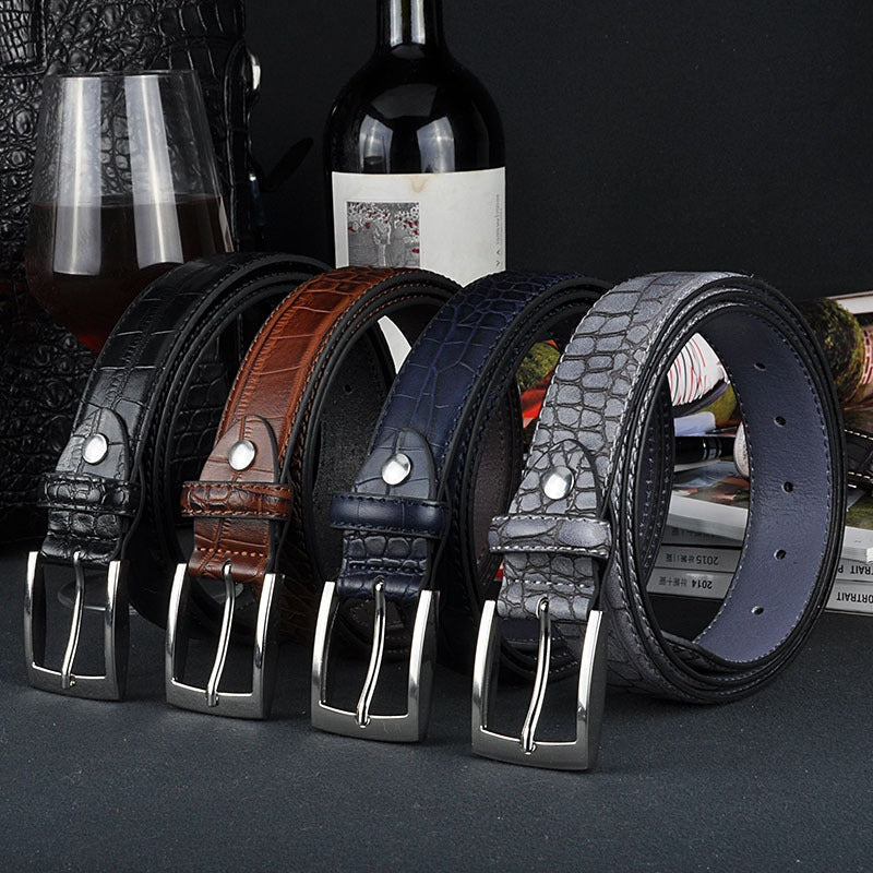 Men's Pu leather pin buckle belt cross-border new European and American fashion casual belt