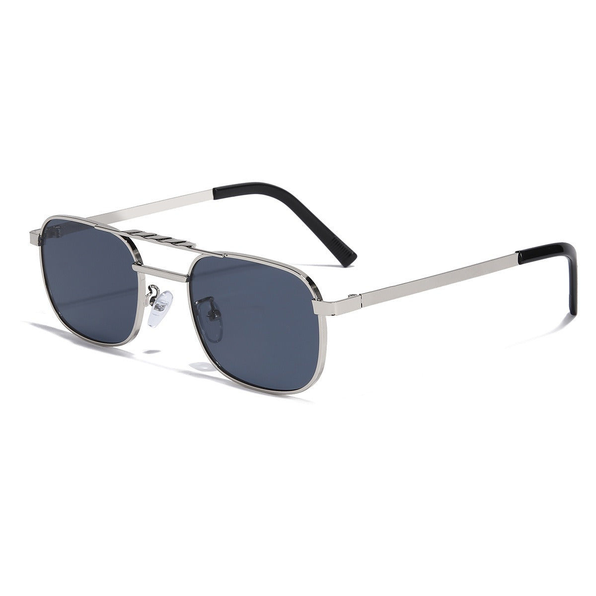 Small frame men's sunglasses, high-end metal double bridge women's casual sunglasses, UV protection