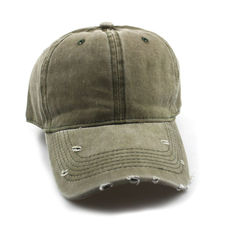 Autumn and winter distressed personalized soft-top cap Harajuku retro hat