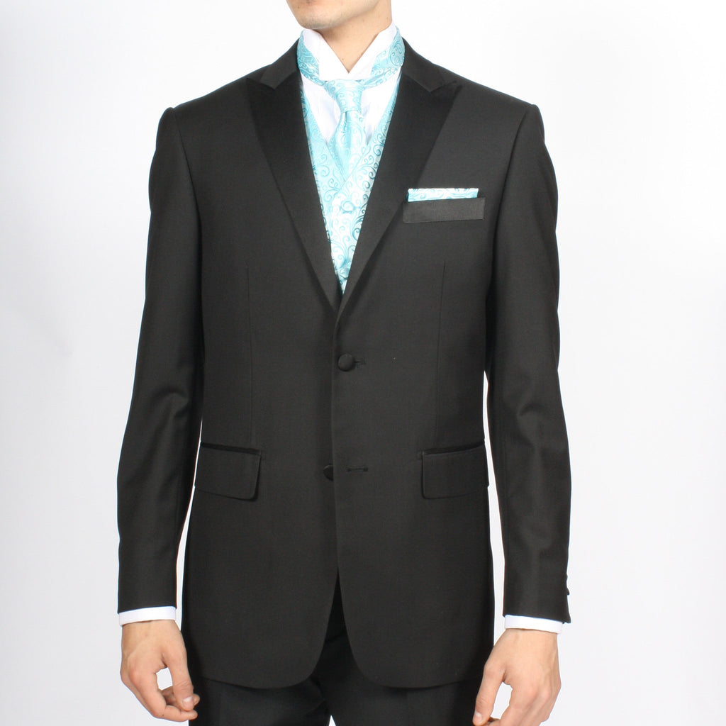 Ferrecci Mens PV50-6 Turquoise with Turquoise Back Vest Set