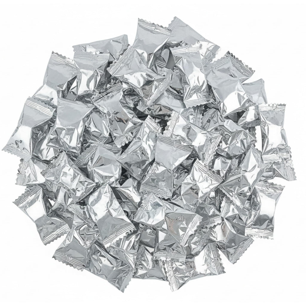 220ct Silver Wrapped Buttermints – Individually Wrapped Butter Mints for Weddings, Candy Buffets & Thank You Treats